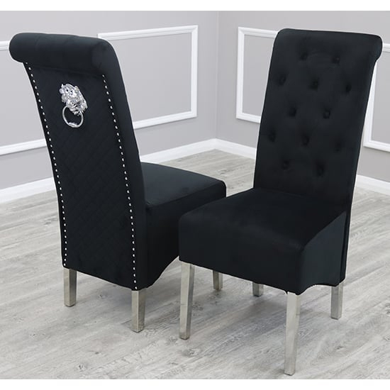 Alto White Glass Dining Table With 8 Elmira Black Chairs_3