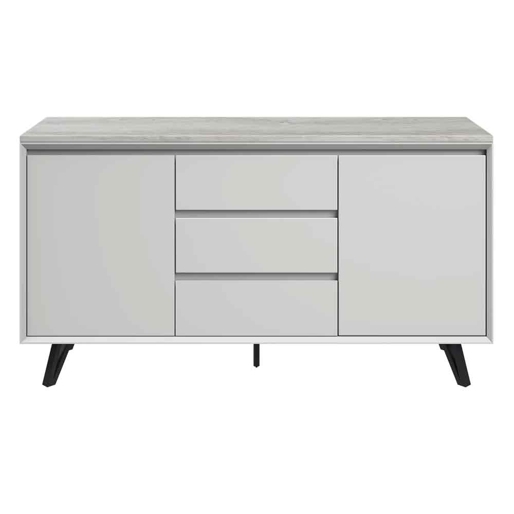 Altois Marble Top Sideboard with 2 Doors in Light Grey