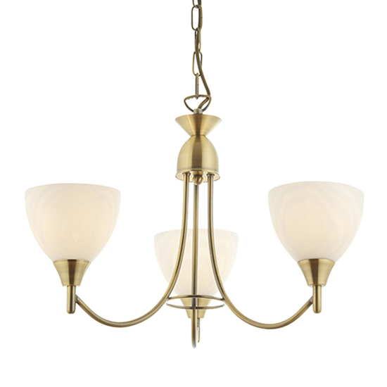 Alton 3 Lights Ceiling Pendant Light In Antique Brass