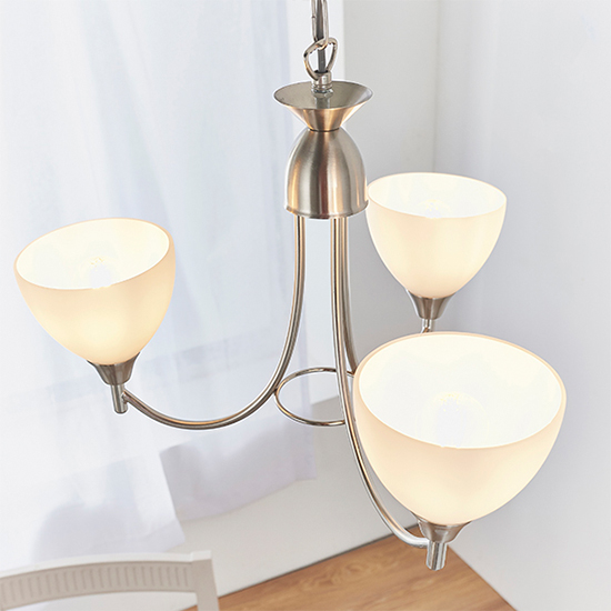 Alton 3 Lights Ceiling Pendant Light In Satin Chrome