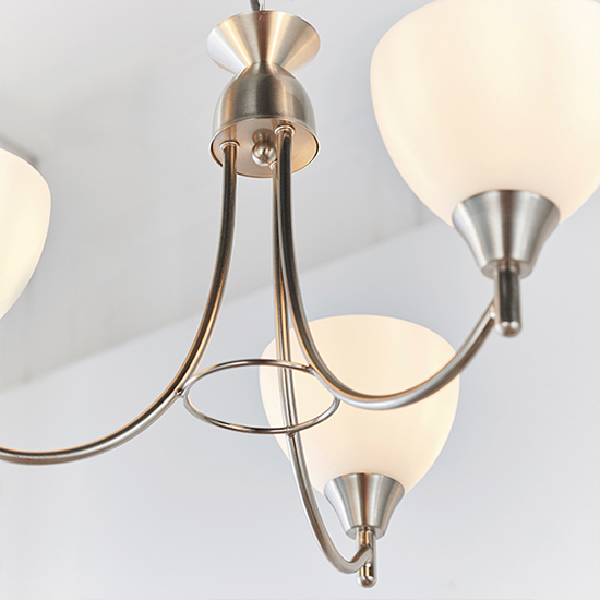 Alton 3 Lights Ceiling Pendant Light In Satin Chrome