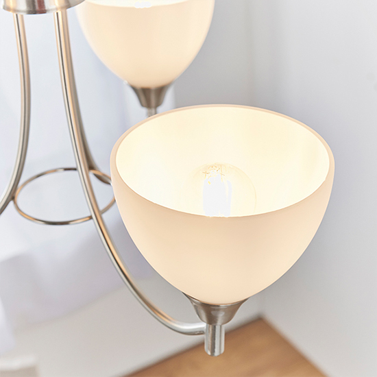 Alton 3 Lights Ceiling Pendant Light In Satin Chrome