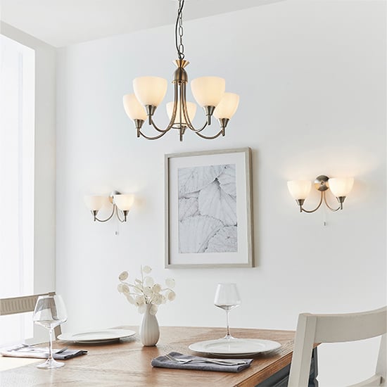 Alton 5 Lights Ceiling Pendant Light In Satin Chrome