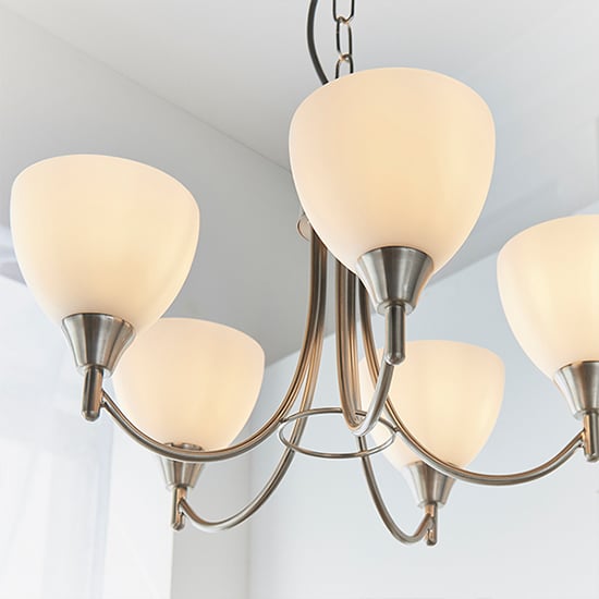 Alton 5 Lights Ceiling Pendant Light In Satin Chrome