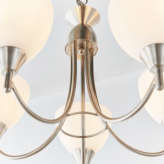 Alton 5 Lights Ceiling Pendant Light In Satin Chrome