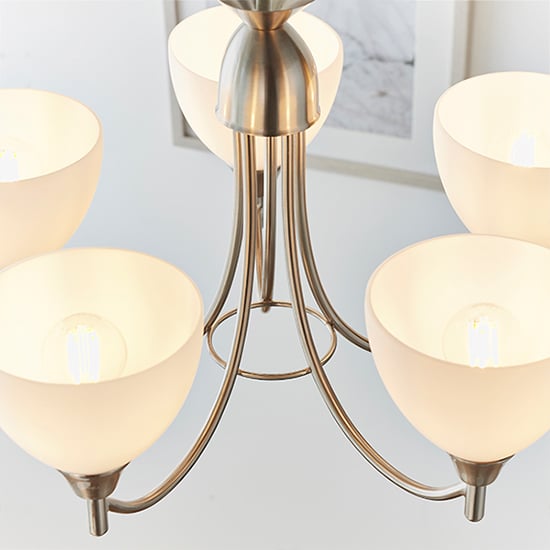 Alton 5 Lights Ceiling Pendant Light In Satin Chrome