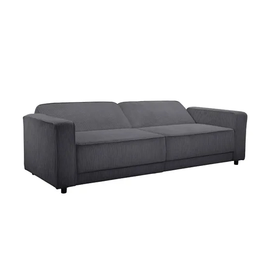 Alton Corduroy Fabric 3 Seater Sofa Bed In Anthracite