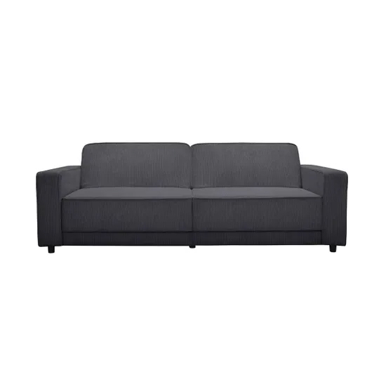 Alton Corduroy Fabric 3 Seater Sofa Bed In Anthracite