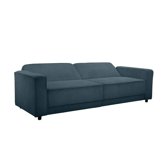 Alton Corduroy Fabric 3 Seater Sofa Bed In Blue
