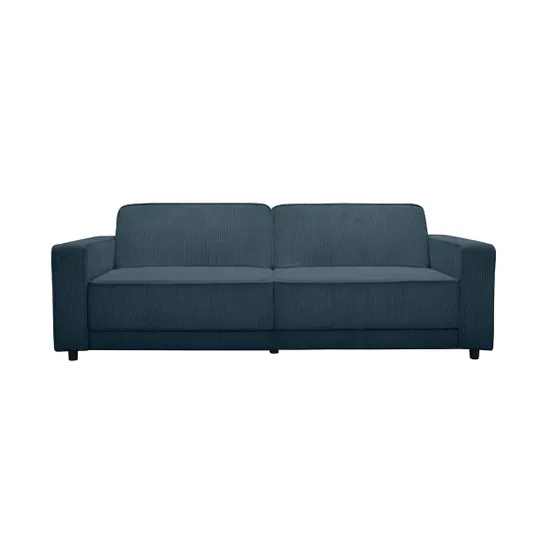 Alton Corduroy Fabric 3 Seater Sofa Bed In Blue