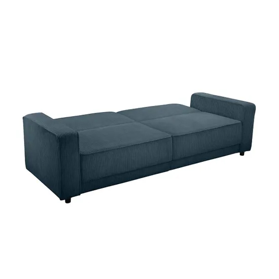 Alton Corduroy Fabric 3 Seater Sofa Bed In Blue