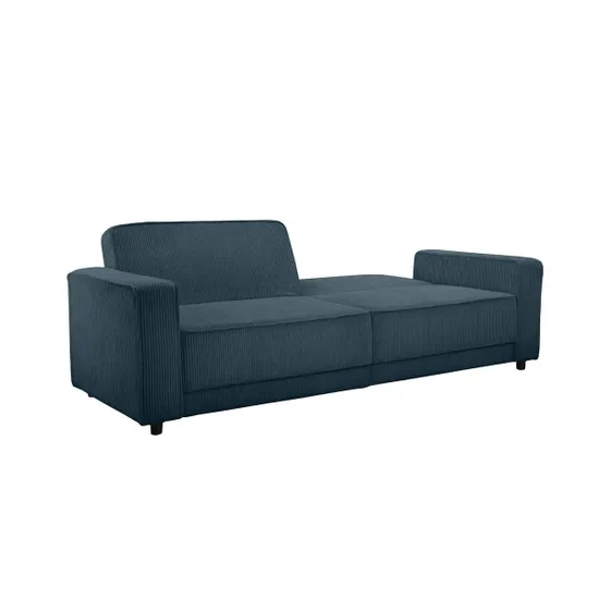 Alton Corduroy Fabric 3 Seater Sofa Bed In Blue
