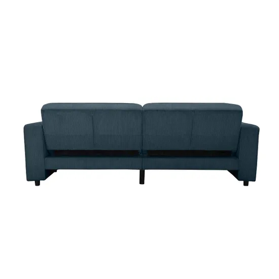 Alton Corduroy Fabric 3 Seater Sofa Bed In Blue