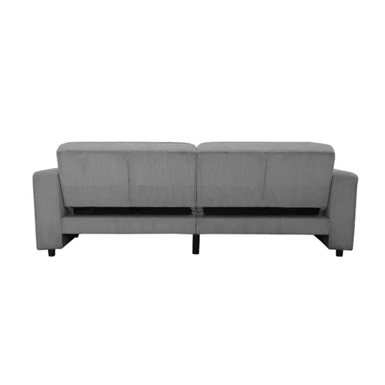Alton Corduroy Fabric 3 Seater Sofa Bed In Grey