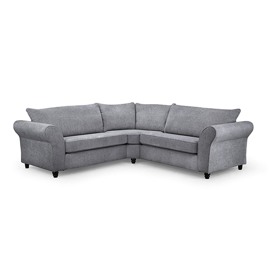 Read more about Alton large fabric corner sofa in cream with black wooden legs
