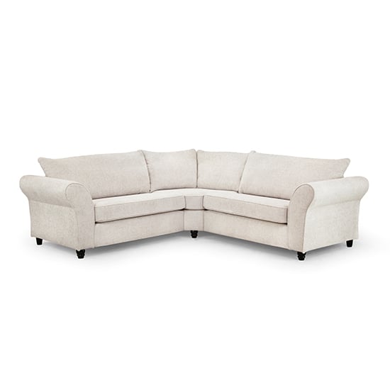 Read more about Alton large fabric corner sofa in slate with black wooden legs