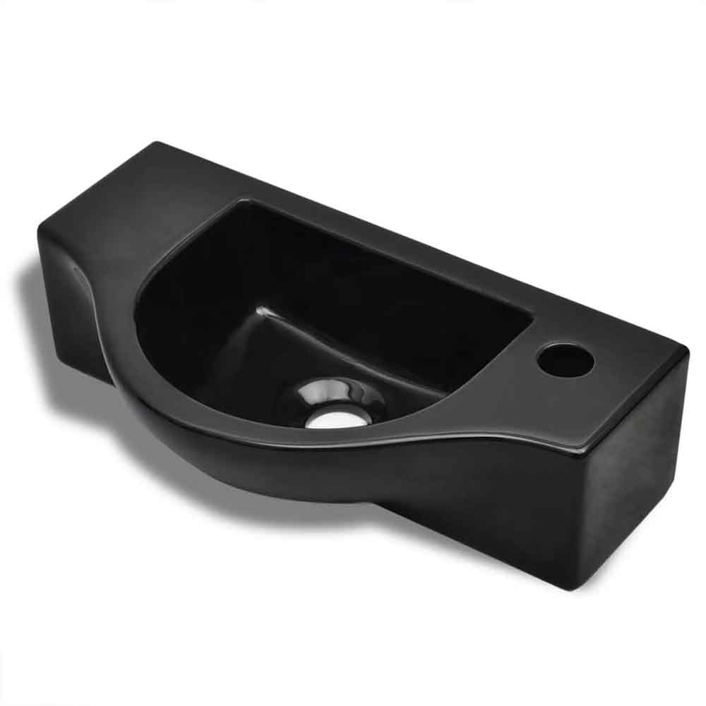Alton Wall Hung Basin Without Waste 450mm Wide 1TH - Black