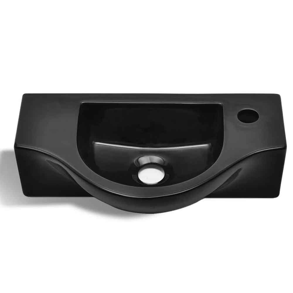 Alton Wall Hung Basin Without Waste 450mm Wide 1TH - Black