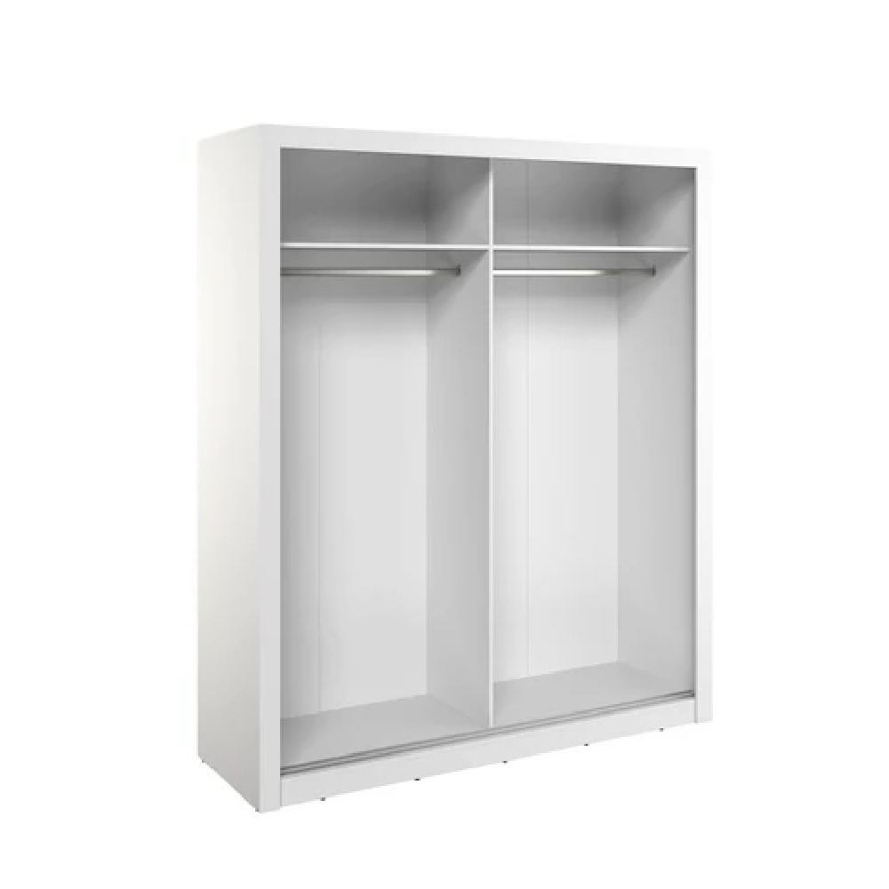 Altoona Mirrored Wardrobe With 2 Sliding Doors In White