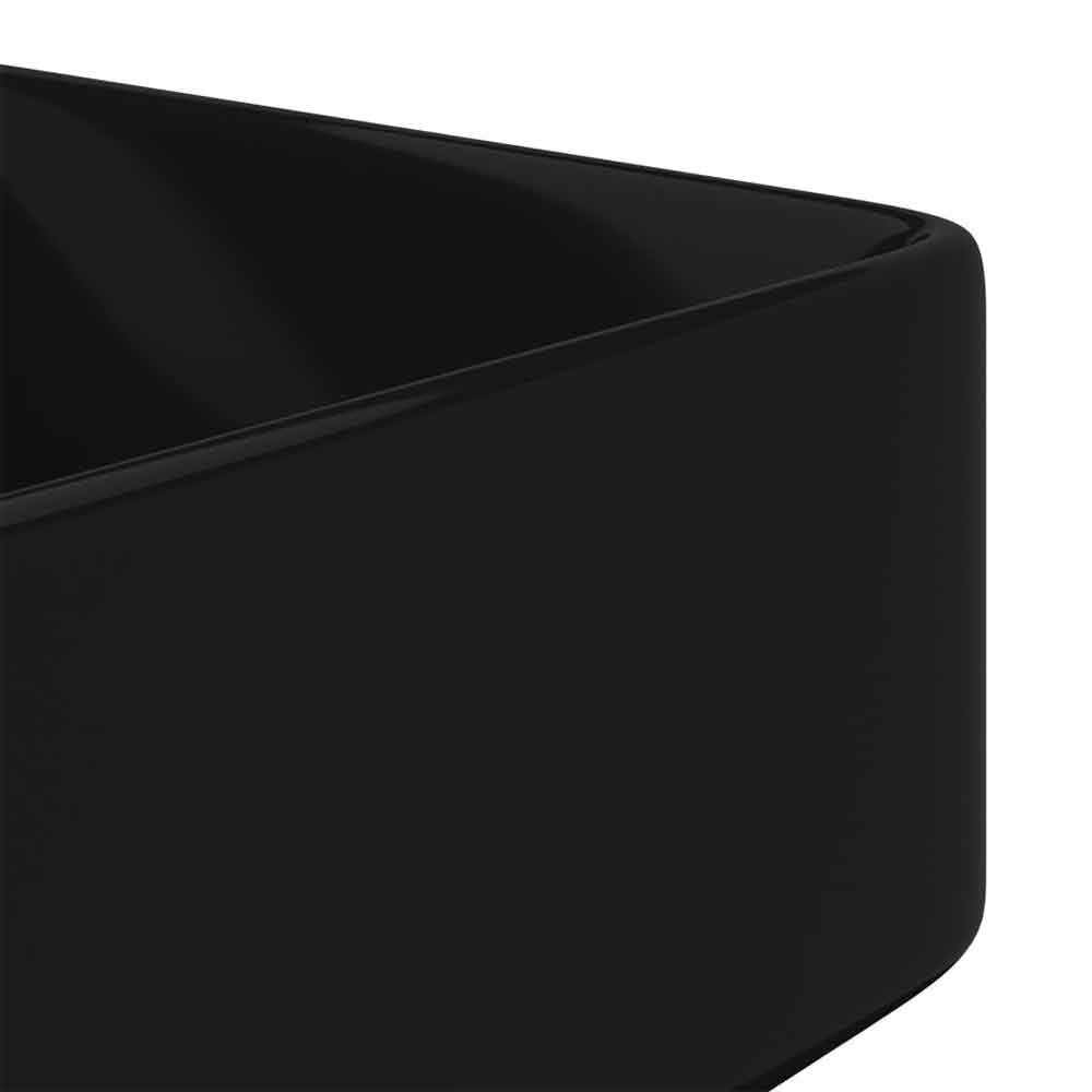 Altoona Rectangular Countertop Basin Without Waste 480mm Wide 1TH - Black