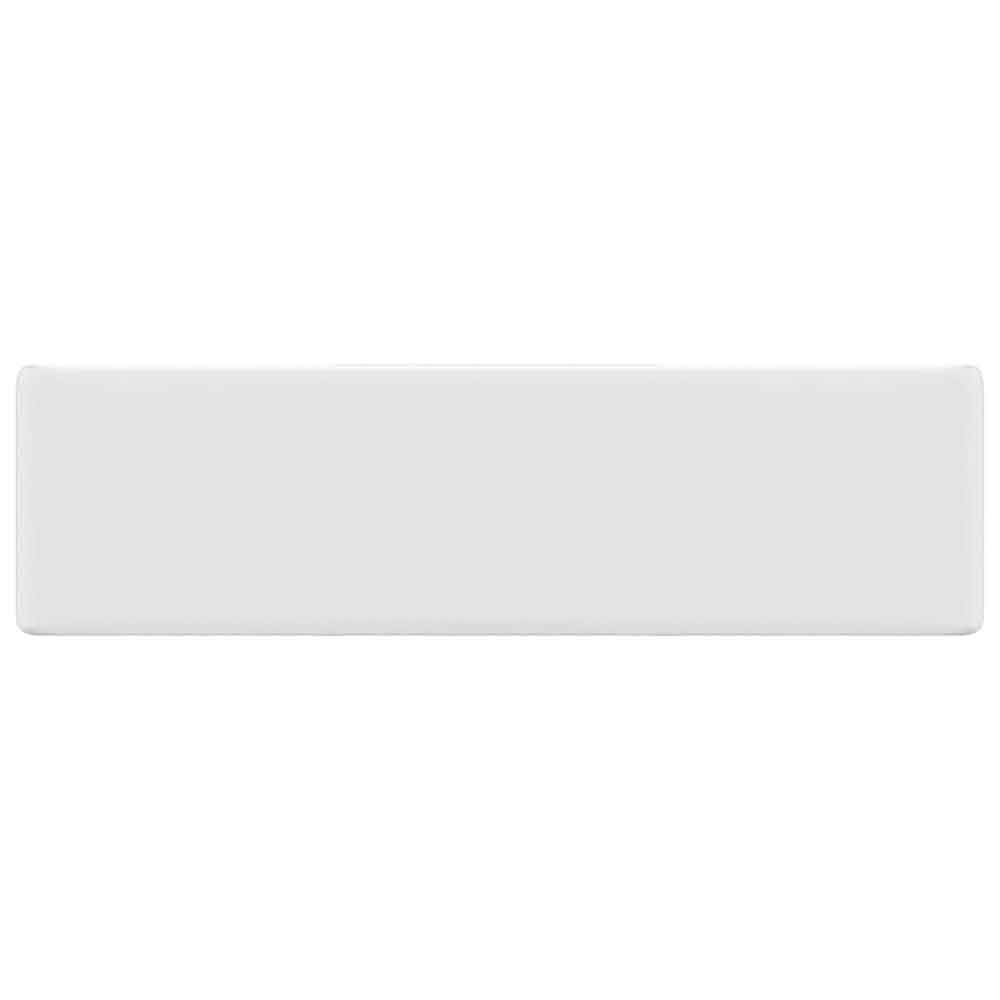 Altoona Rectangular Countertop Basin Without Waste 480mm Wide 1TH - White