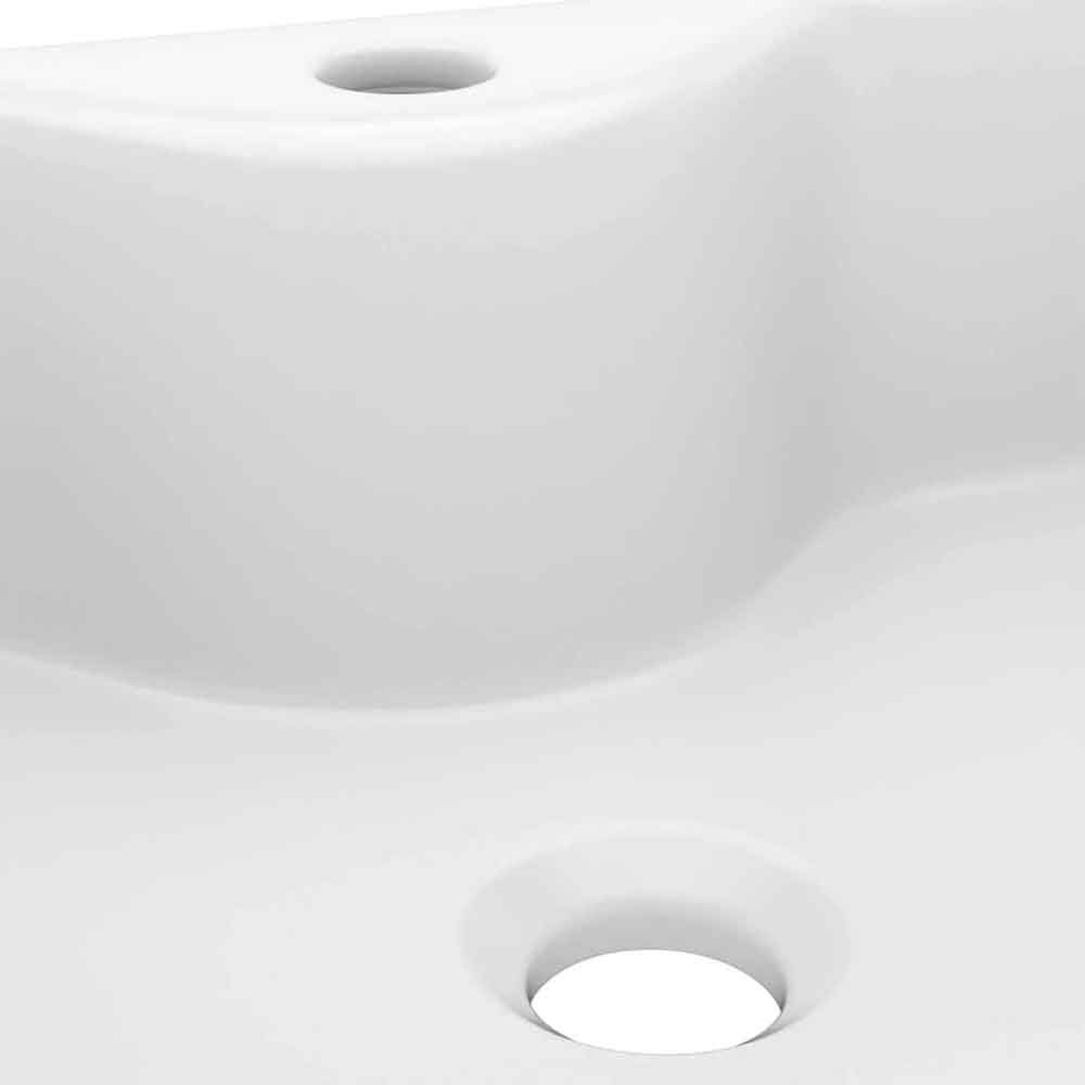 Altoona Rectangular Countertop Basin Without Waste 480mm Wide 1TH - White