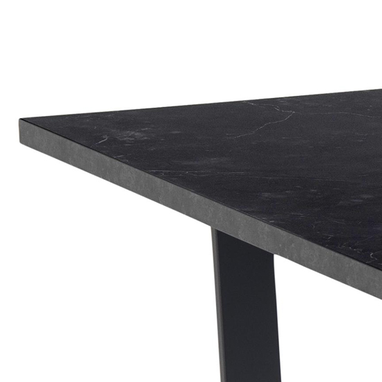 Altoona Rectangular Wooden Dining Table In Black Marble Effect_3