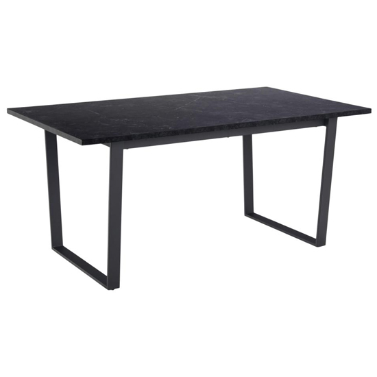 Altoona Rectangular Wooden Dining Table In Black Marble Effect_1