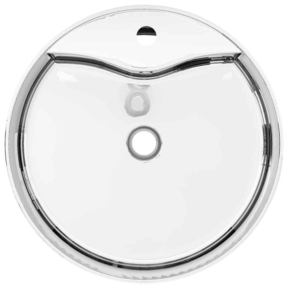 Altoona Round Countertop Basin Without Waste 465mm Wide 1TH - Silver