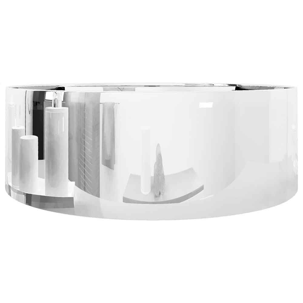 Altoona Round Countertop Basin Without Waste 465mm Wide 1TH - Silver