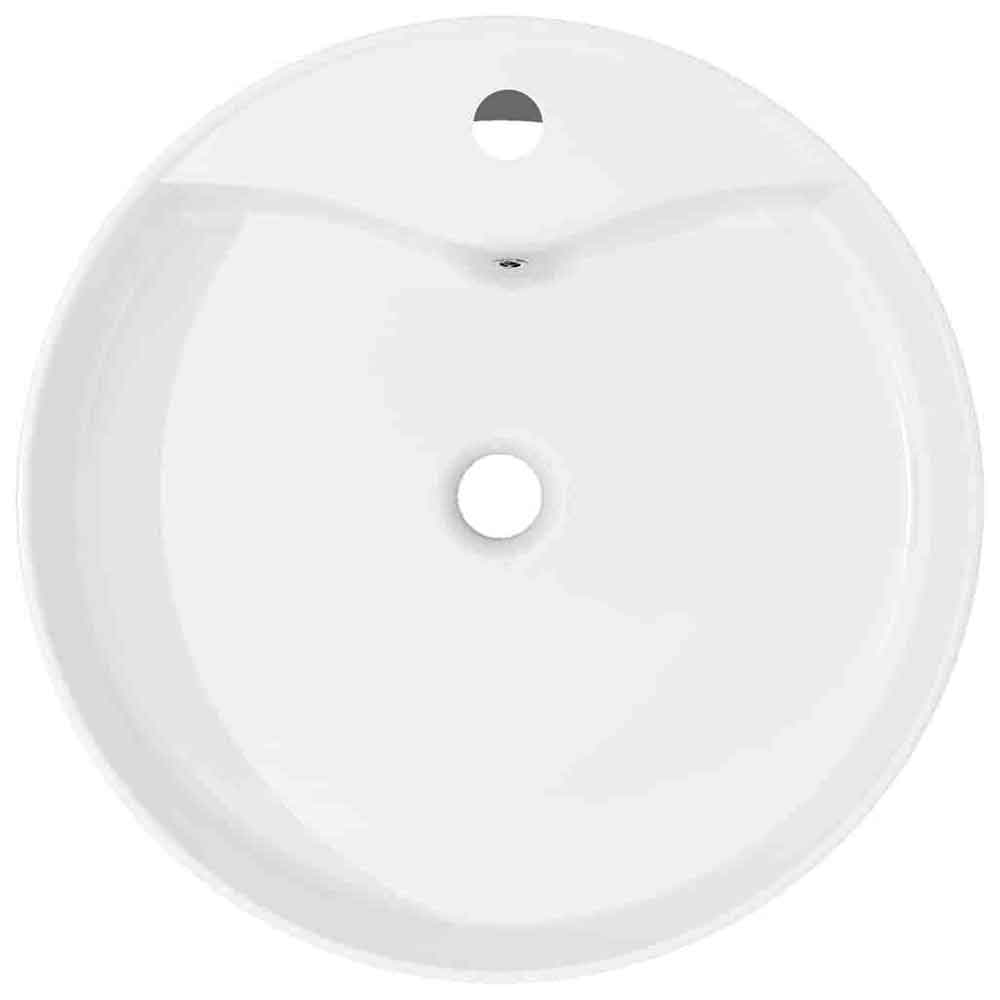 Altoona Round Countertop Basin Without Waste 465mm Wide 1TH - White