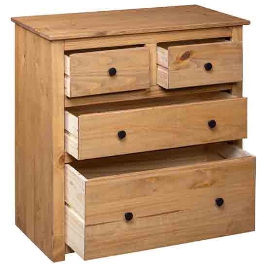 Altoona Wooden Chest Of 4 Drawers In Brown