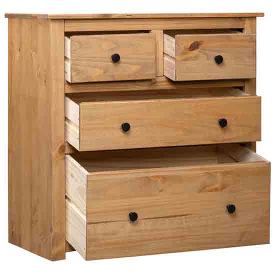 Altoona Wooden Chest Of 4 Drawers In Brown