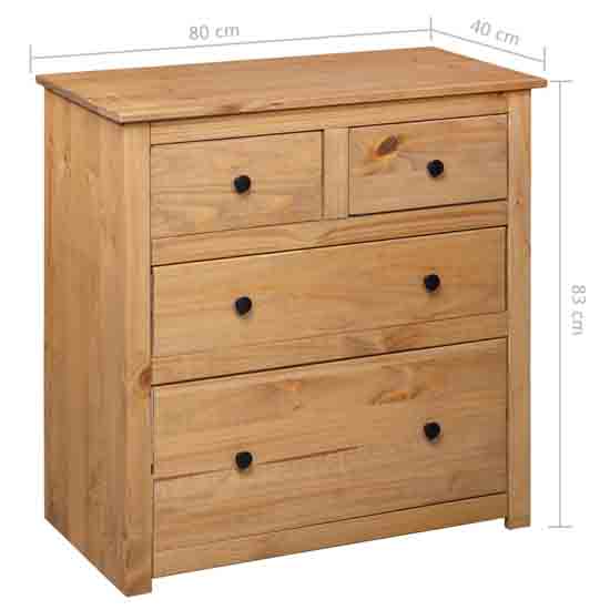 Altoona Wooden Chest Of 4 Drawers In Brown
