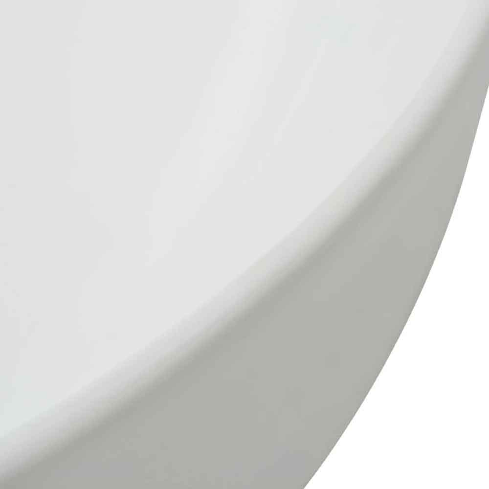 Alva Round Countertop Basin Without Waste 415mm Wide 0TH - White