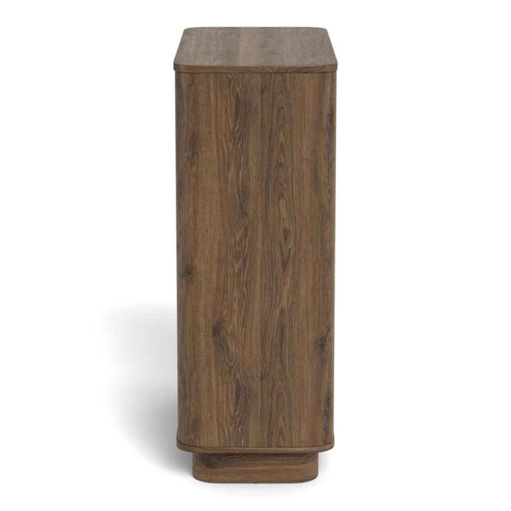 Alvane Wooden Chest Of 3 Drawers in Smoked Oak