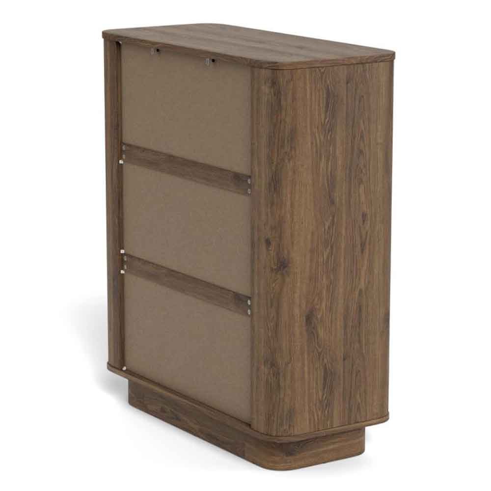 Alvane Wooden Chest Of 3 Drawers in Smoked Oak