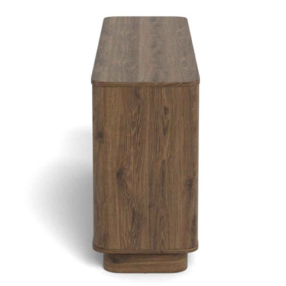Alvane Wooden Chest Of 4 Drawers in Smoked Oak