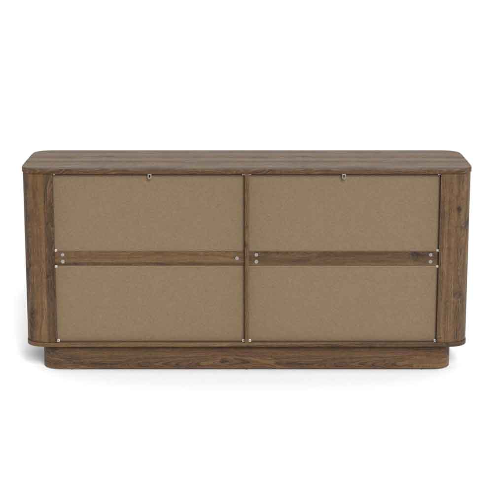 Alvane Wooden Chest Of 4 Drawers in Smoked Oak