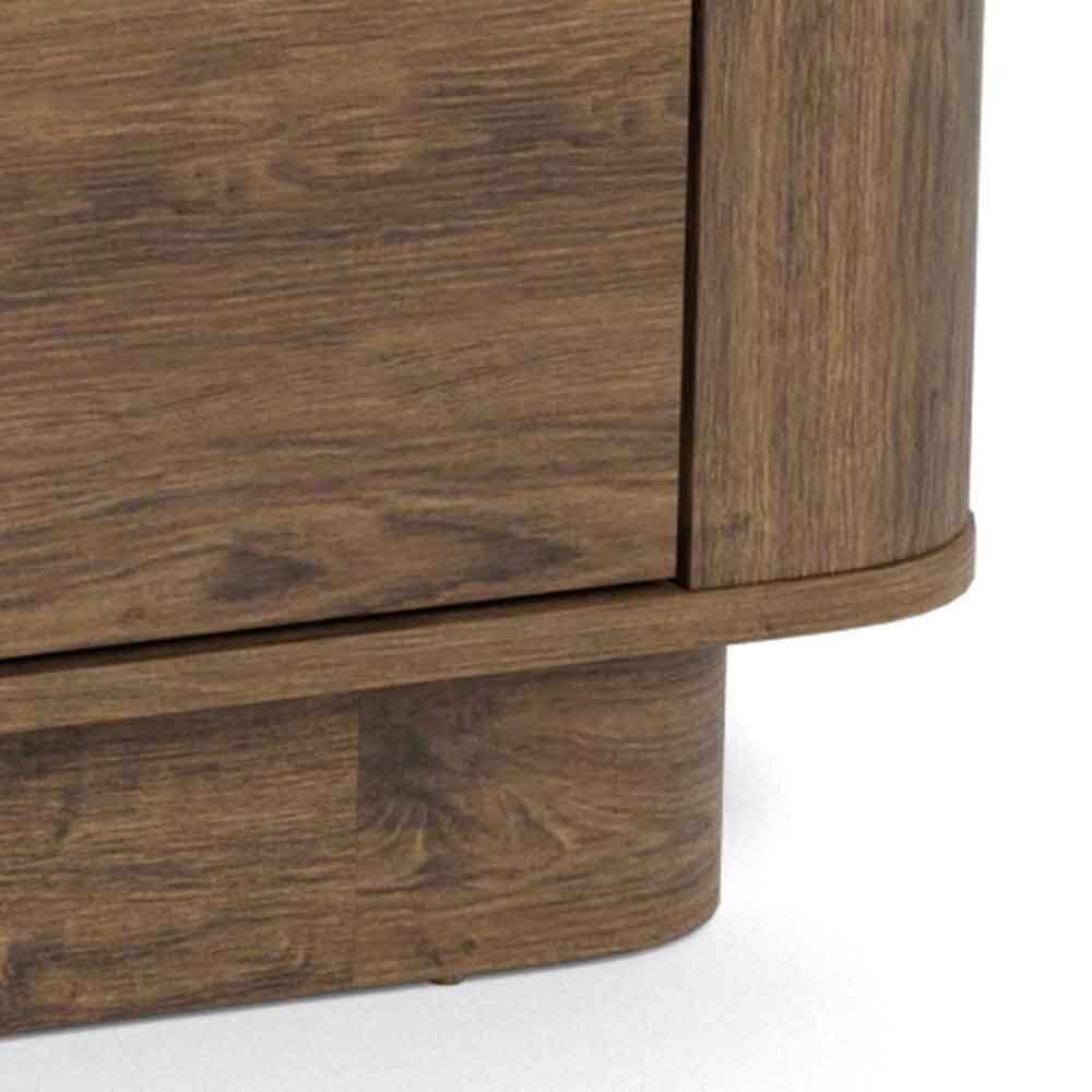 Alvane Wooden Chest Of 4 Drawers in Smoked Oak