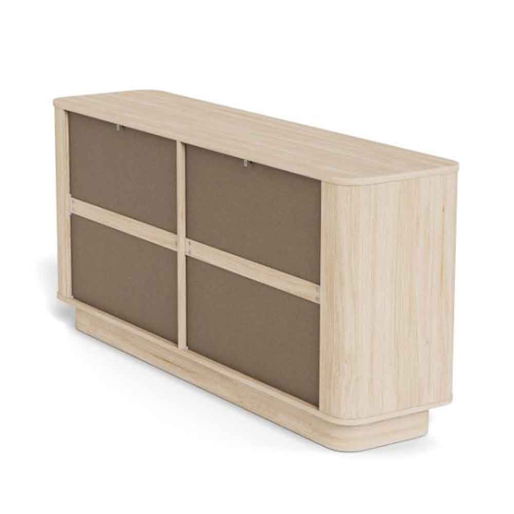 Alvane Wooden Chest Of 4 Drawers in White Oak