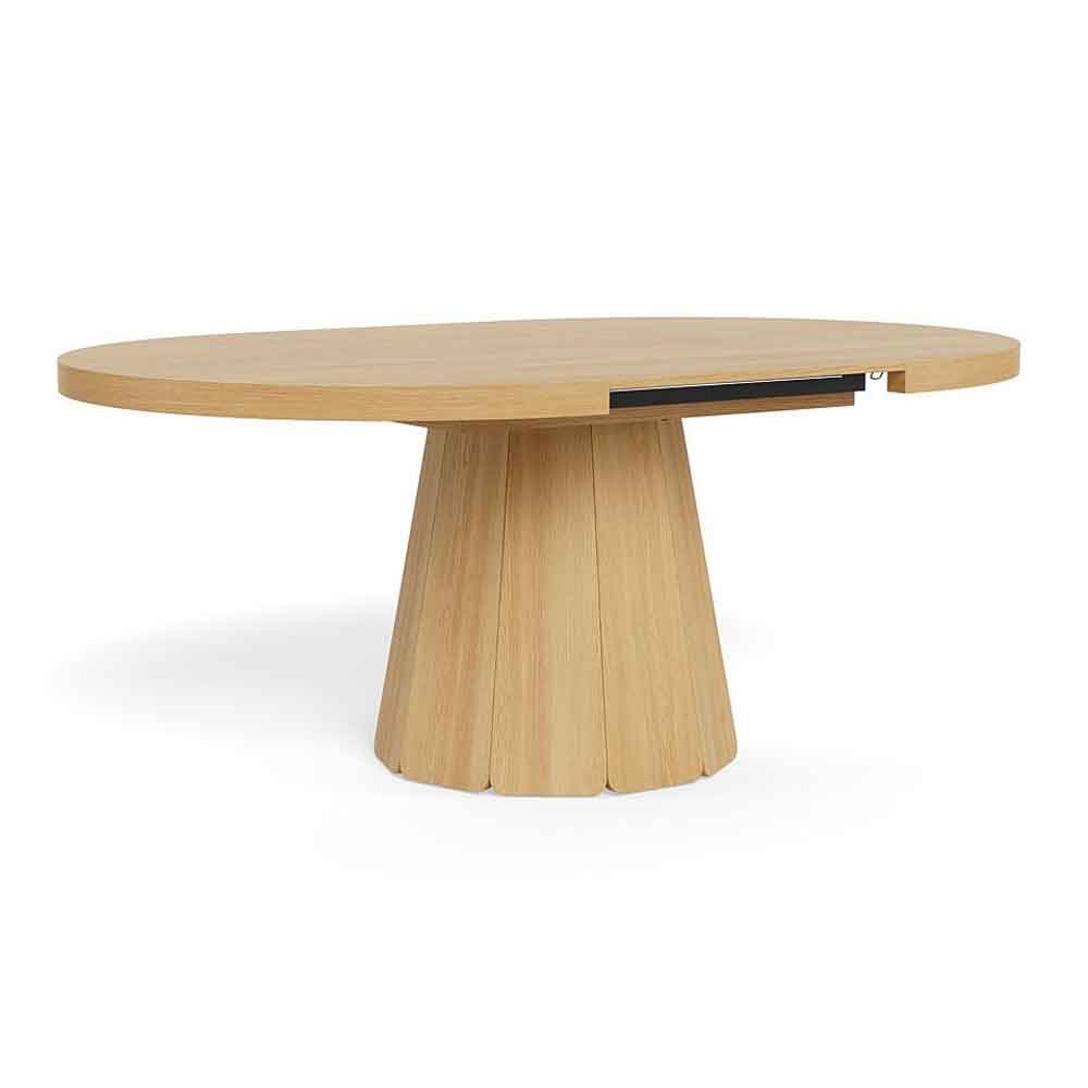 Alvane Wooden Extending Dining Table in Melamine Oak