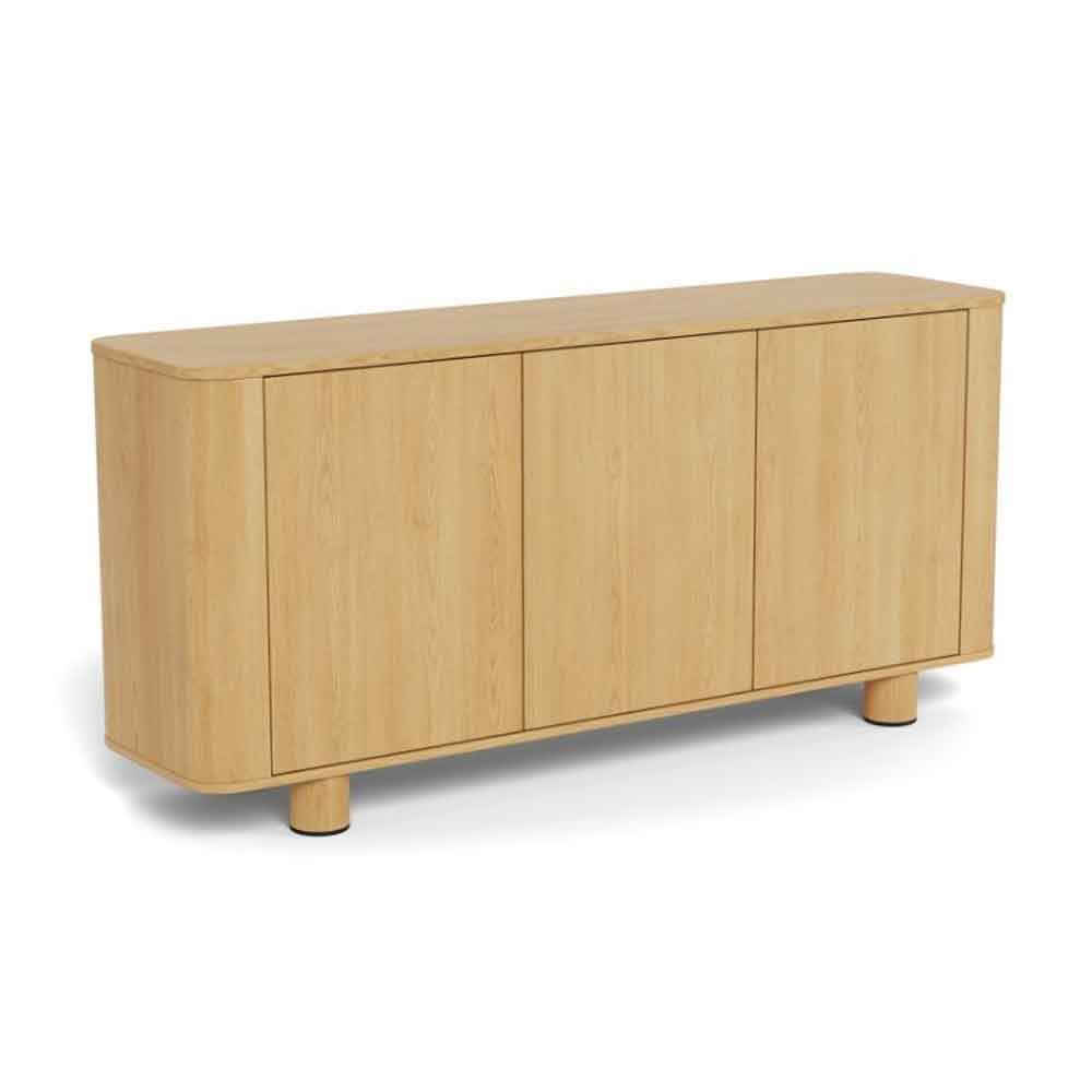 Alvane Wooden Sideboard in Melamine Oak
