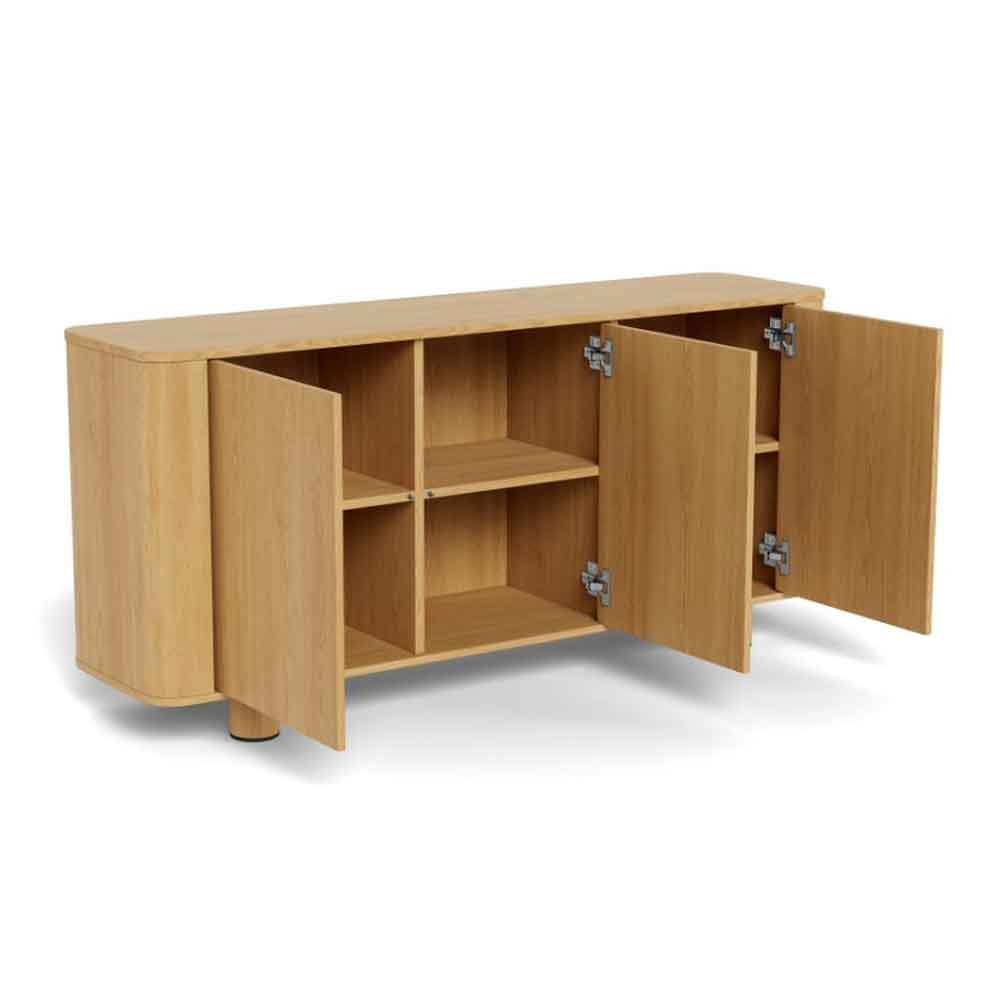 Alvane Wooden Sideboard in Melamine Oak
