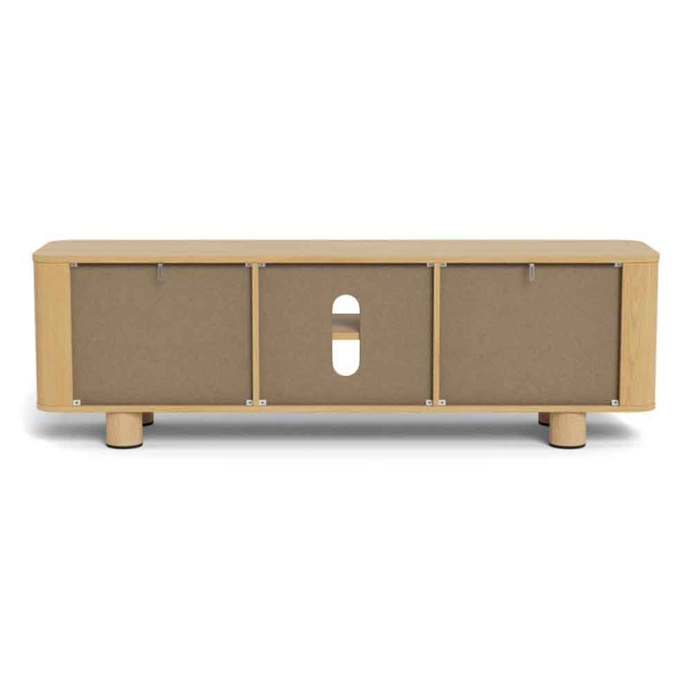 Alvane Wooden TV Stand with 2 Doors in Melamine Oak