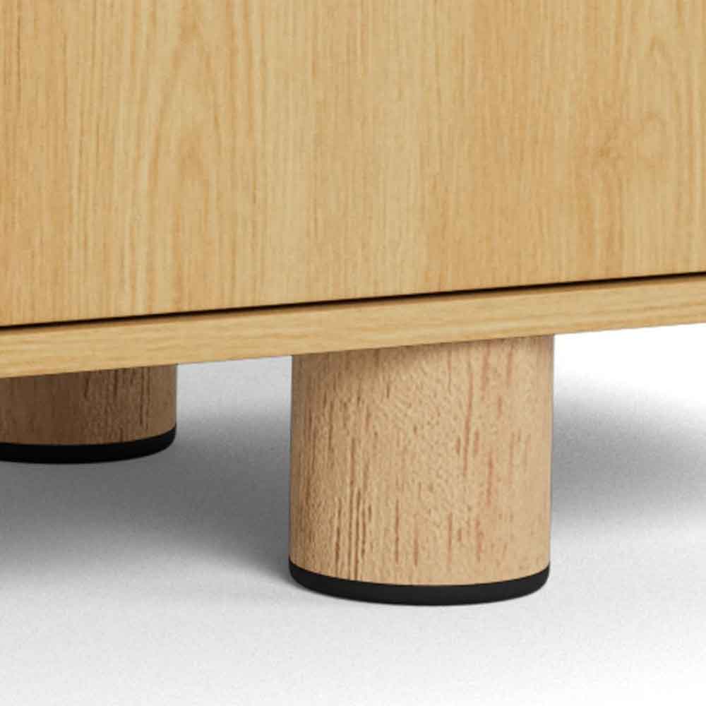 Alvane Wooden TV Stand with 2 Doors in Melamine Oak