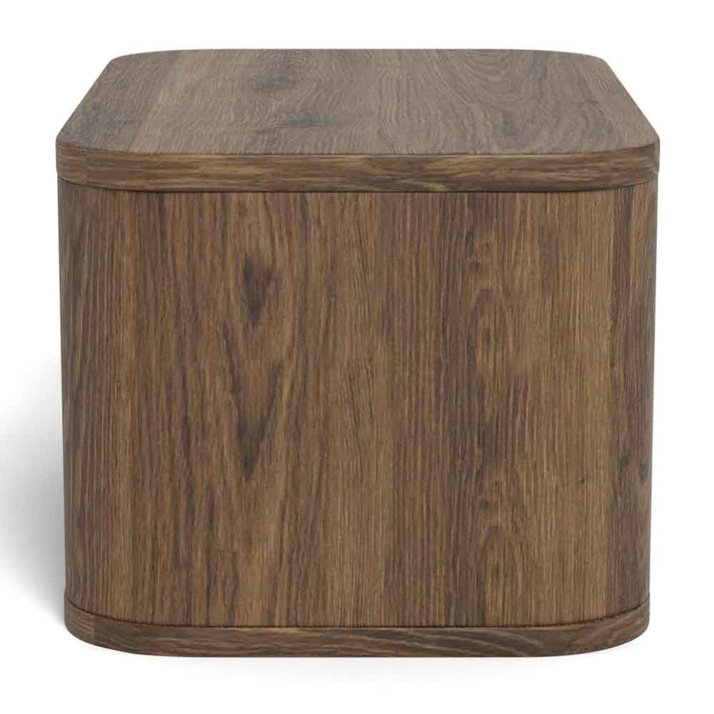 Alvane Wooden Wall Mounted Bedside Cabinet with 1 Drawer in Smoked Oak