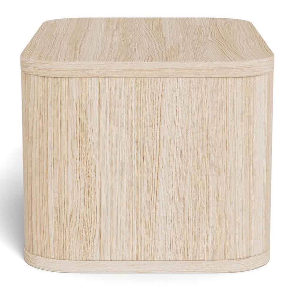 Alvane Wooden Wall Mounted Bedside Cabinet with 1 Drawer in White Oak