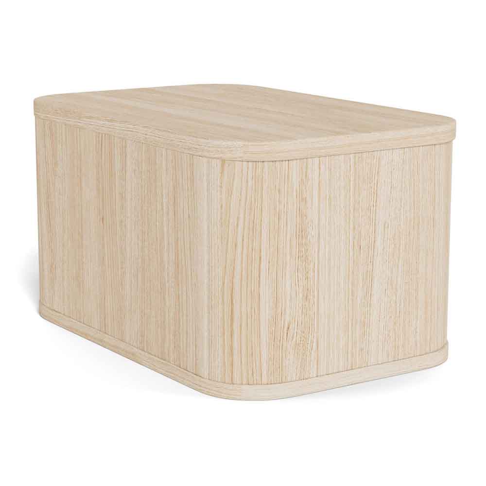 Alvane Wooden Wall Mounted Bedside Cabinet with 1 Drawer in White Oak