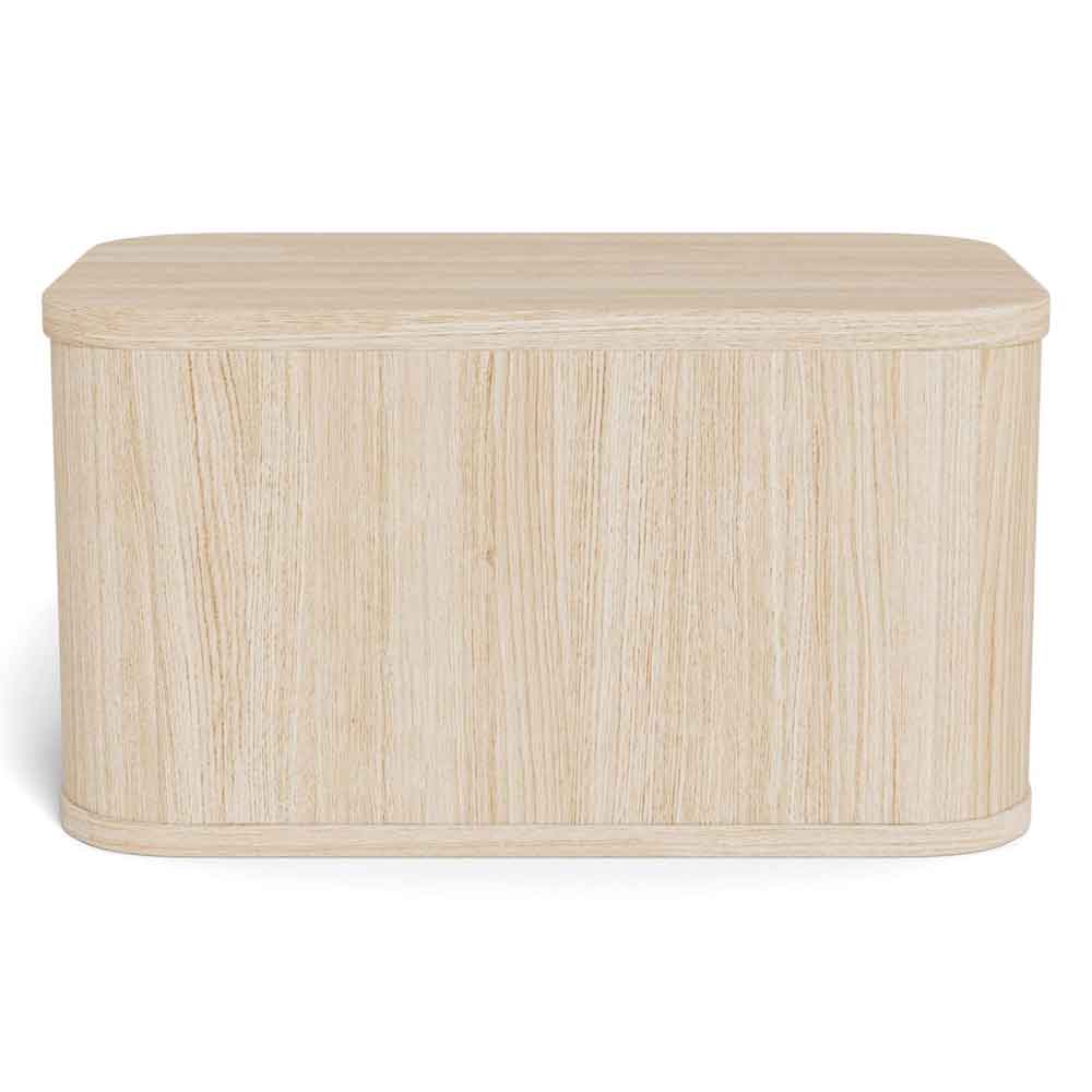 Alvane Wooden Wall Mounted Bedside Cabinet with 1 Drawer in White Oak